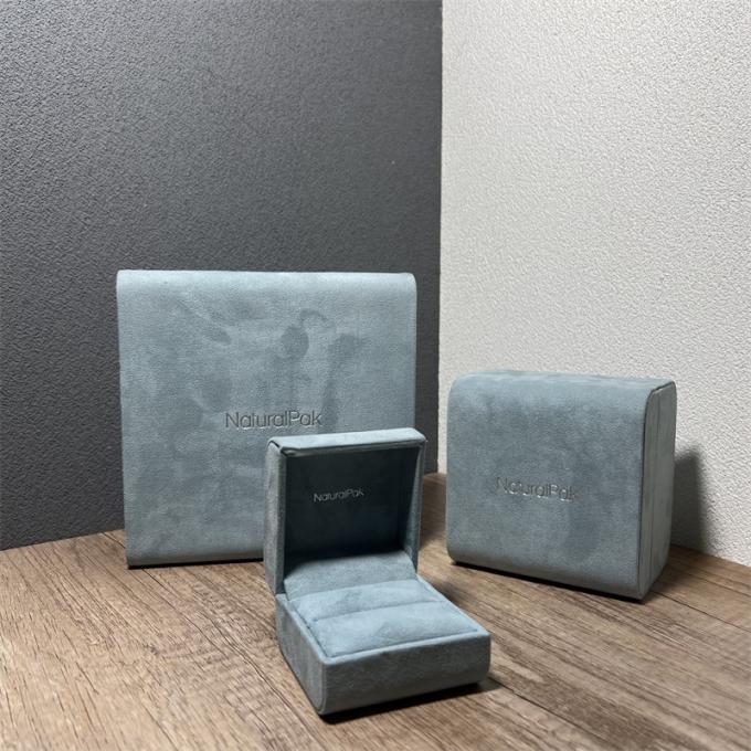 Лидирующая голубая подарочная коробка ювелирных изделий Microfiber