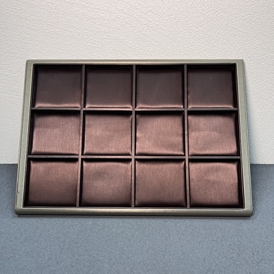 подносы ювелирных изделий PU 355*255*25mm Браун показывают для ожерелья серьги кольца привесного