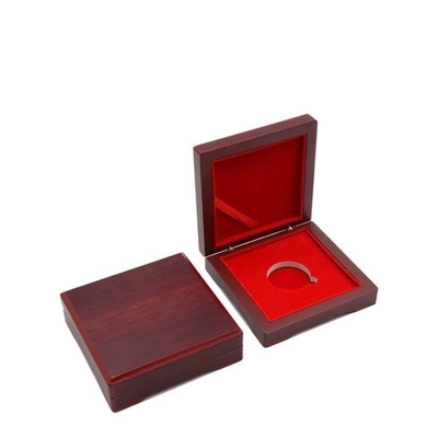 Коробка собрания монетки бумаги Leatherette MDF коробок монетки 100*100*30mm ROHS коммеморативная