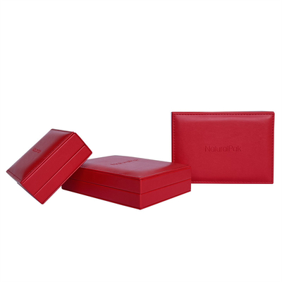 Коробки монетки изготовленного на заказ красного Leatherette коммеморативные 133*110*80mm